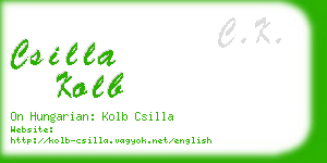 csilla kolb business card